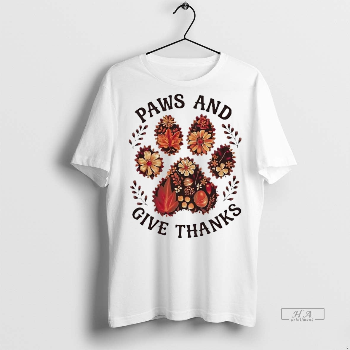 Official Trendy Paws And Give Thanks Thanksgiving Tee Sweater