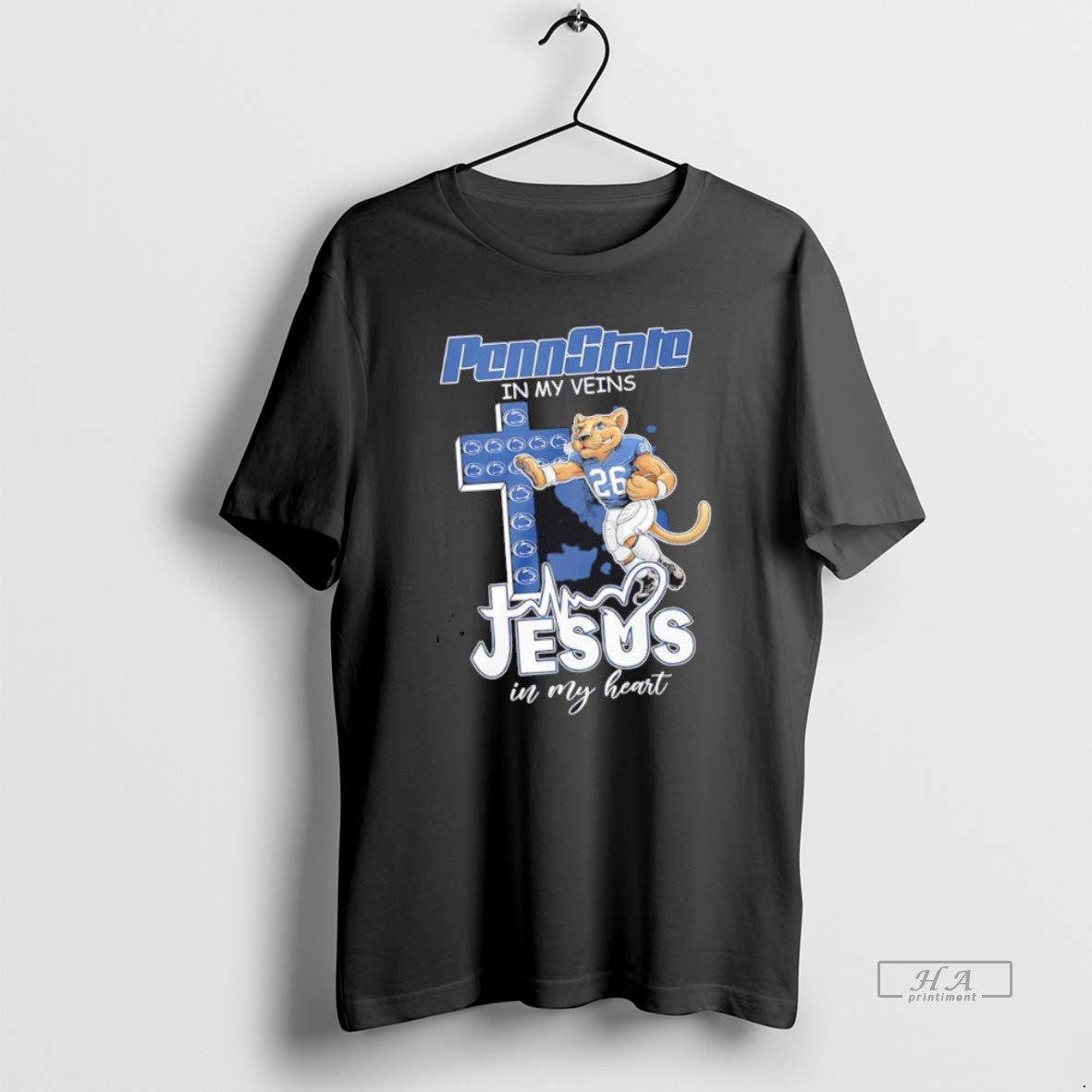 Official Trendy Penn State Nittany Lions In My Veins Jesus In My Heart Lion Mascot
