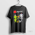 Official Trendy Pizza Hut X Grinch And Jack Skellington Fist Bump Uniwilling Friends