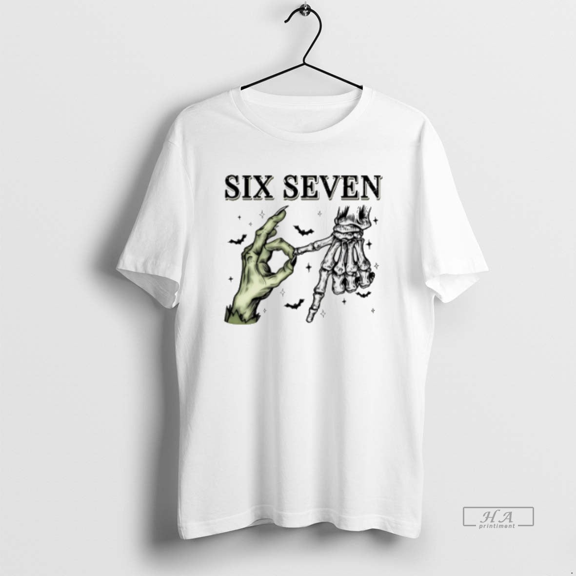 Official Trendy Six Seven Skeleton Hand Halloween