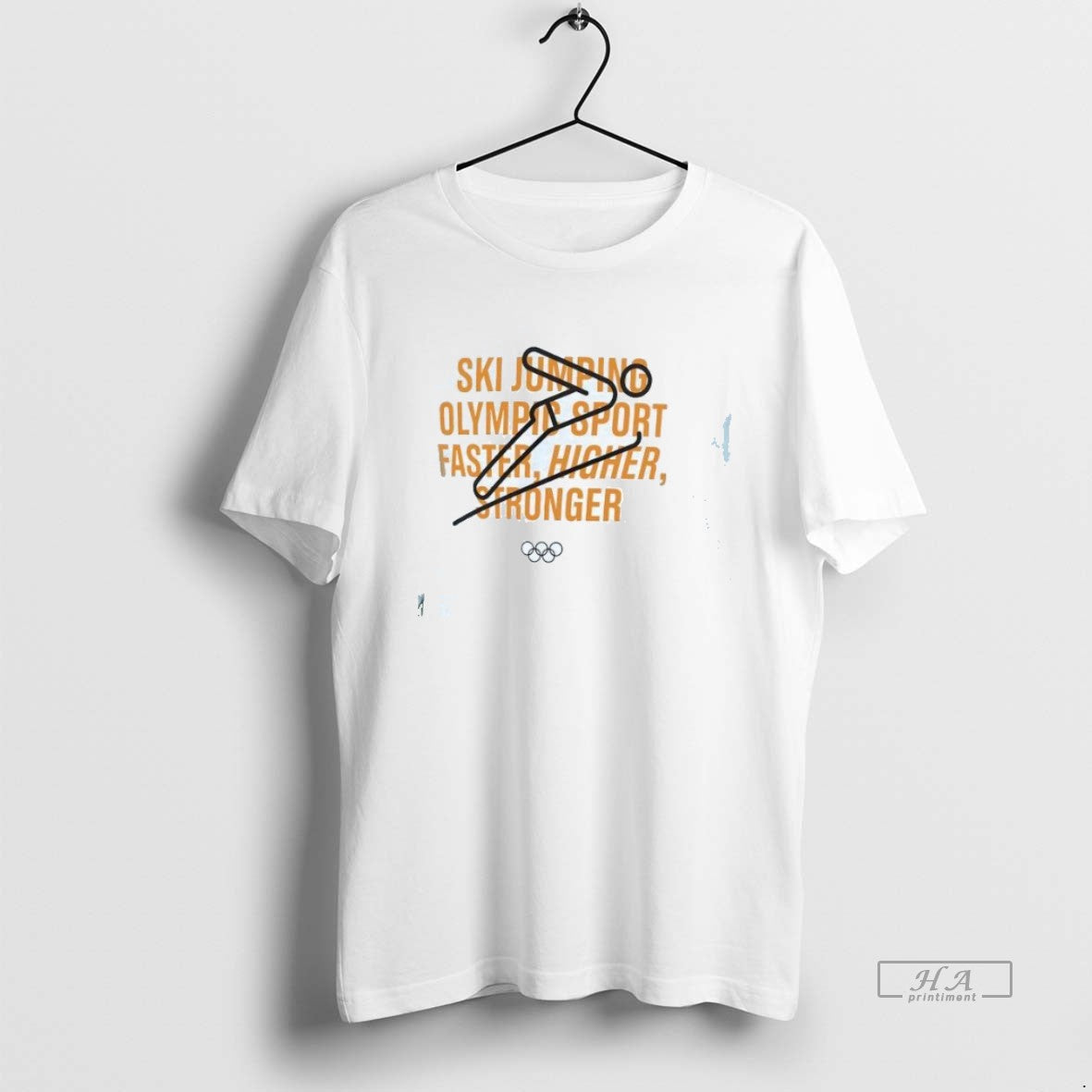 Official Trendy Ski Jumping Olympic Sport Faster Higher Stronger