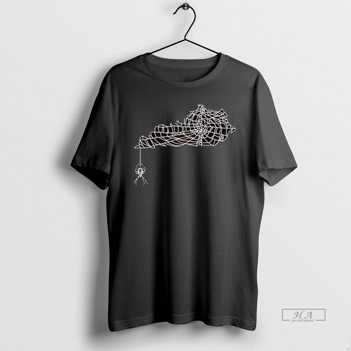 Official Trendy Spider Web Kentucky State Shape Halloween