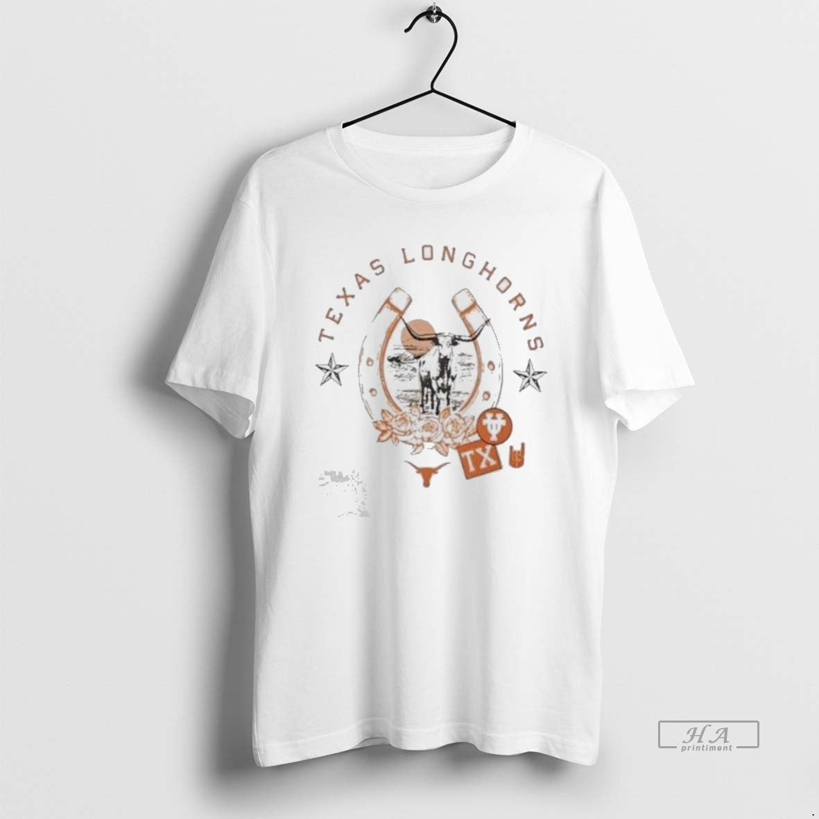 Official Trendy Texas Longhorns Bevo In Horseshoe African Buffalo