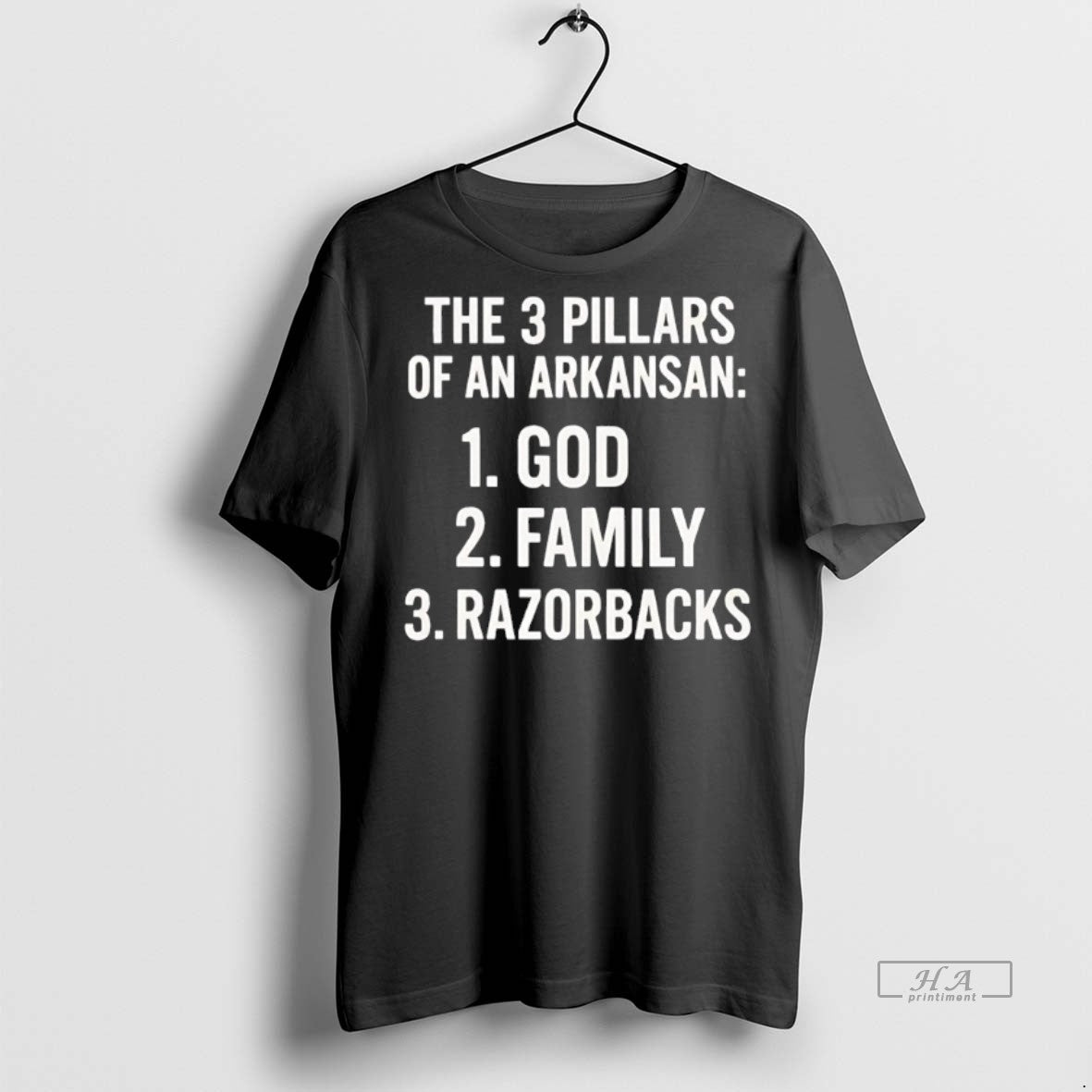 Official Trendy The 3 Pillars Of An Arkansan God Family And Razorbacks Tee Sweater