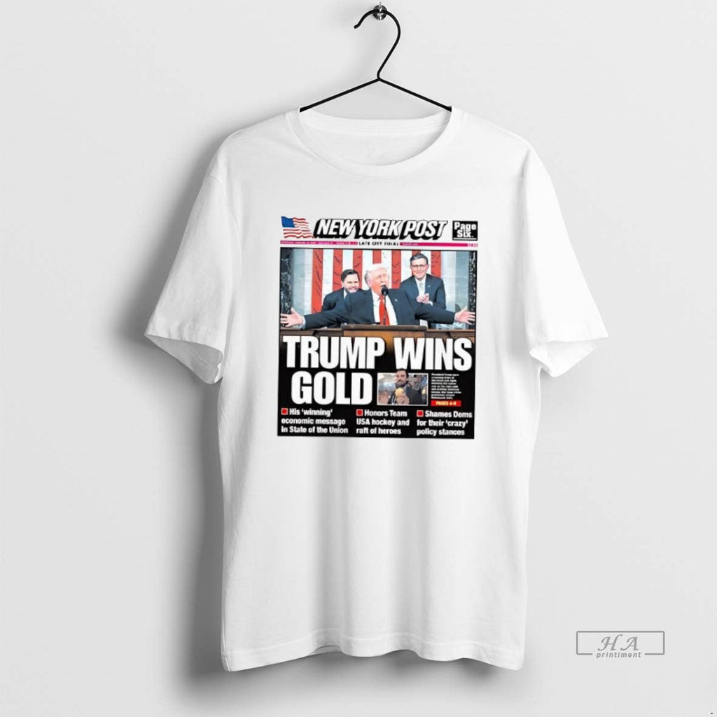 Official Trump Wins Gold New York Post Cover Unisex