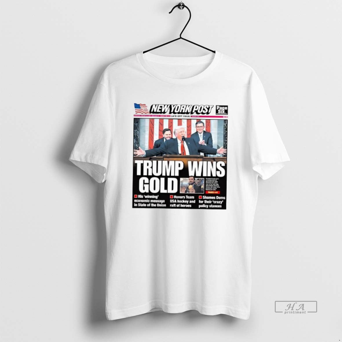 Official Trump Wins Gold New York Post Cover Unisex