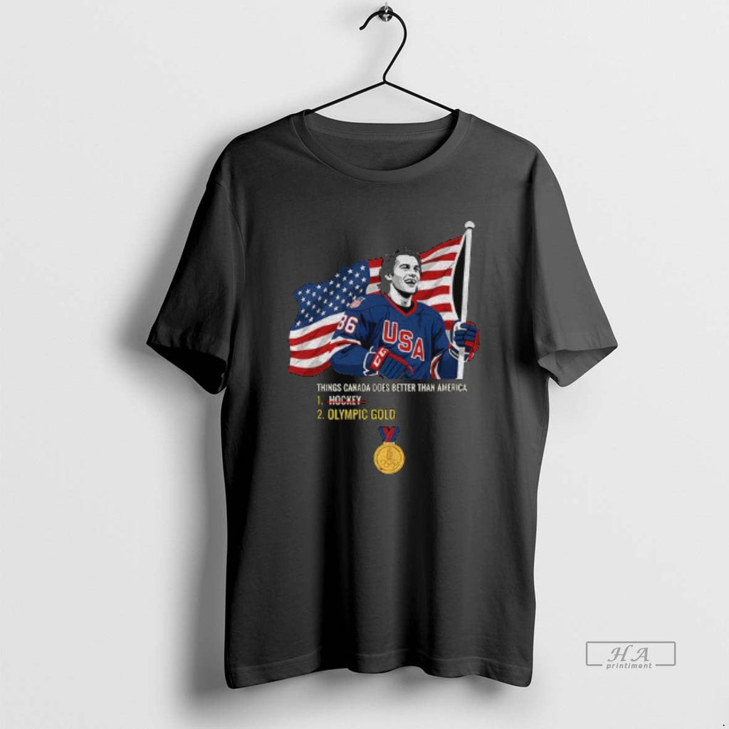 Official Usa Mens Hockey Team Things Canada Does Better Than America Olympic Gold Unisex