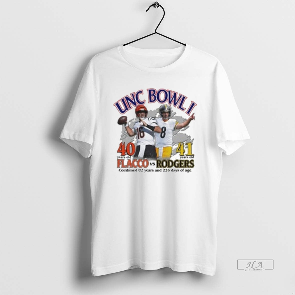 Official Unc Bowl I 40 41 Years Old Flacco Vs Rodgers Combined 82 Years And