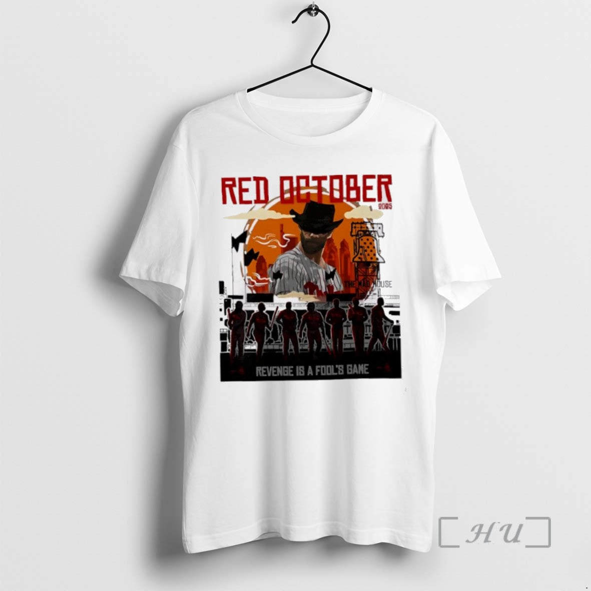 Officials 2025 Red Philadelphia Phillies October Revenge Is A Fools Bane Tee Sweater