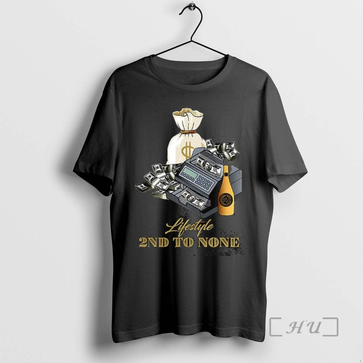 Officials 2nd To None Lifestyle Money Counter Money Bag And Wine Bottle Tee Sweater