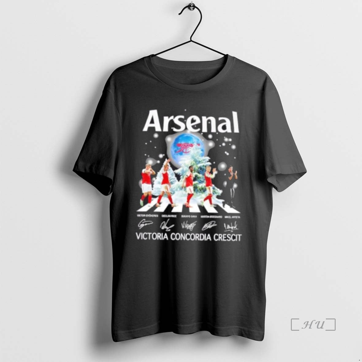 Officials Arsenal Mikel Arteta And Players Abbey Road Victoria Concordia Crescit