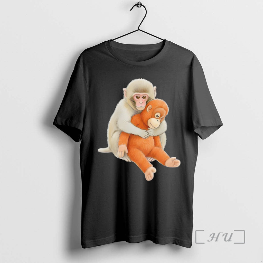 Officials Baby Monkey Punch Hugs A Plushie Unisex