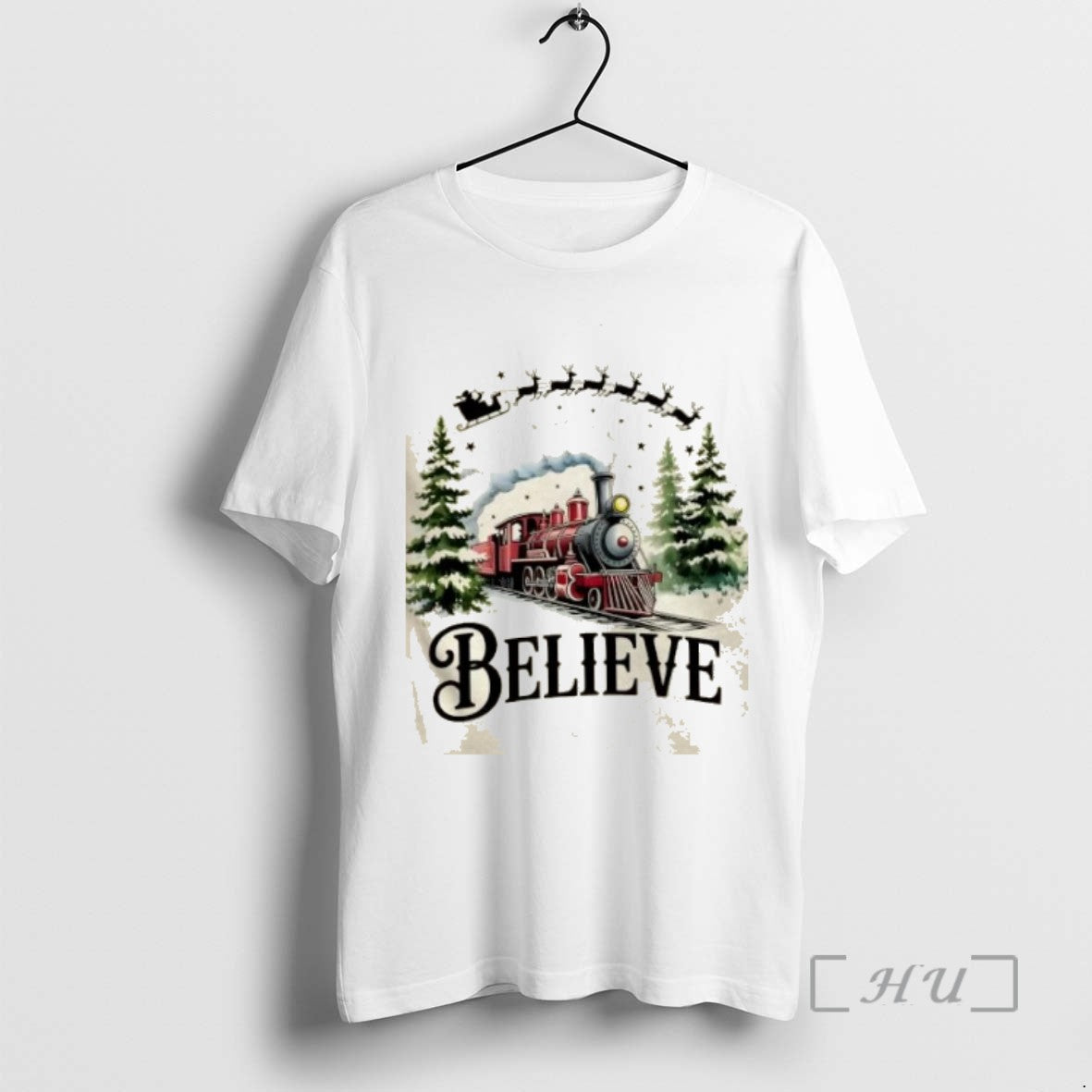 Officials Believe North Pole Train Christmas Festive T Shirt Sweater