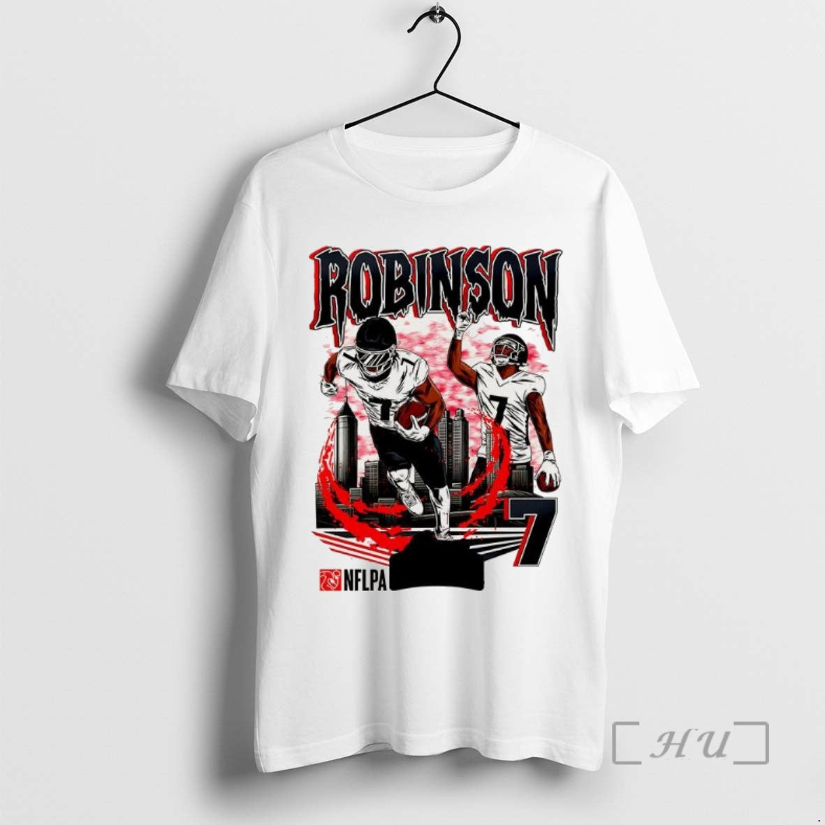 Officials Bijan Robinson Atlanta Falcons Football Number 7 Skyline Shirts Sweater