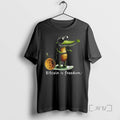 Officials Bitcoin Is Freedom Crocodile Cartoon Tee Sweater