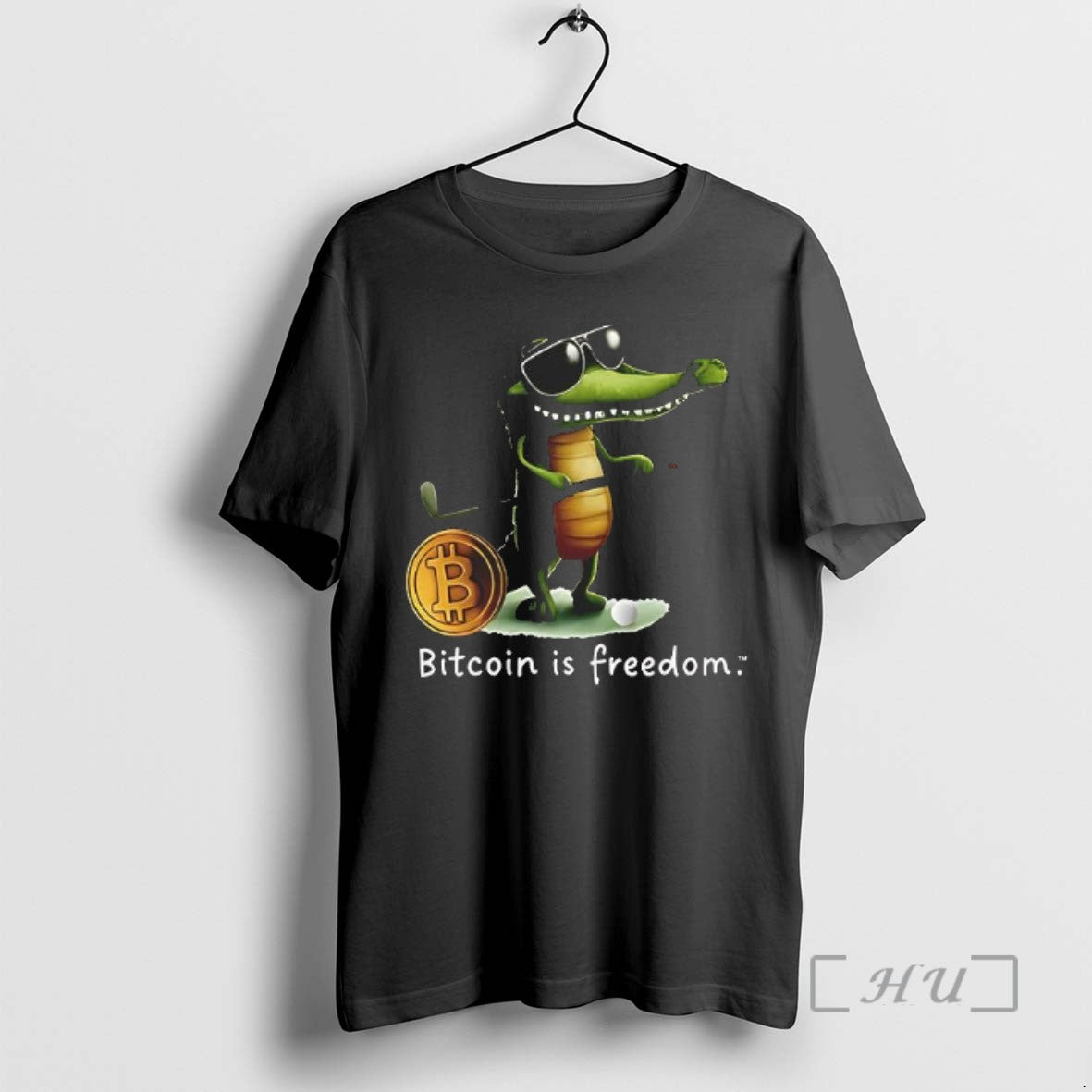 Officials Bitcoin Is Freedom Crocodile Cartoon Tee Sweater
