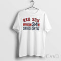 Officials Boston Red Sox David Ortiz Signature Name Number Tee Unisex