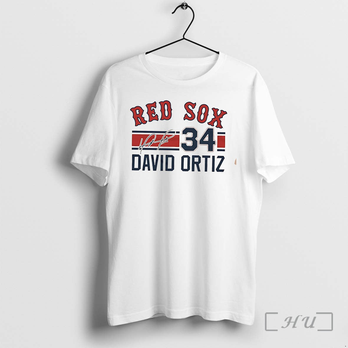 Officials Boston Red Sox David Ortiz Signature Name Number Tee Unisex
