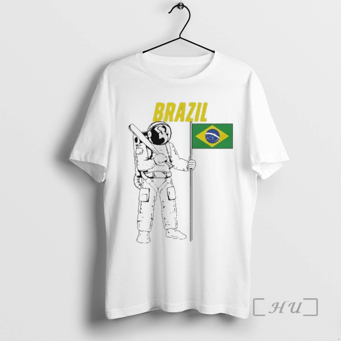 Officials Brazil Astronaut Holding Baseball Bat And Flag Of Brazil Unisex