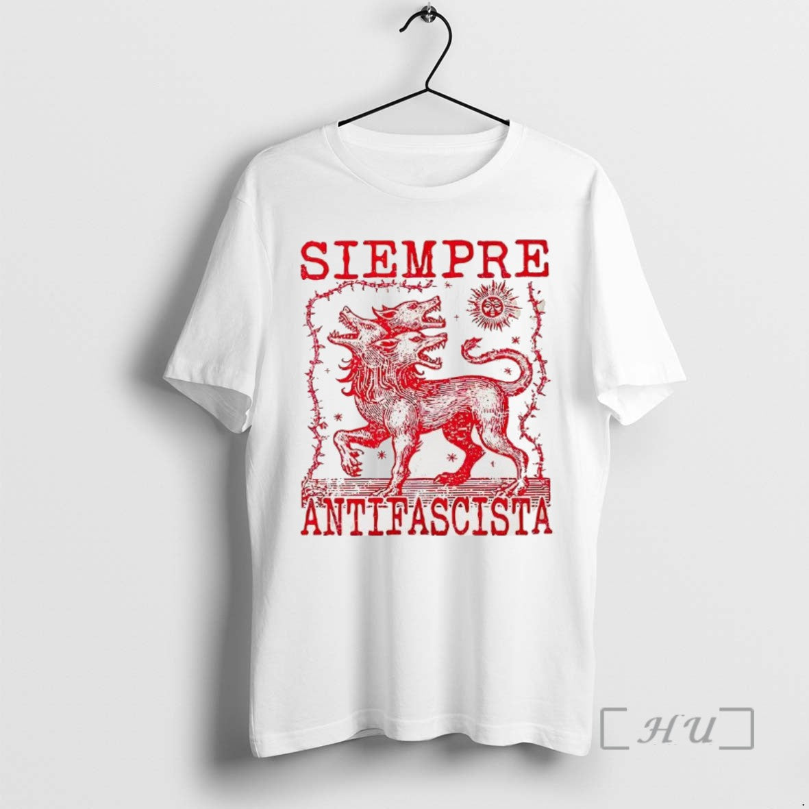 Officials Cerberus Siempre Antifascista Greek Mythology Tee Sweater