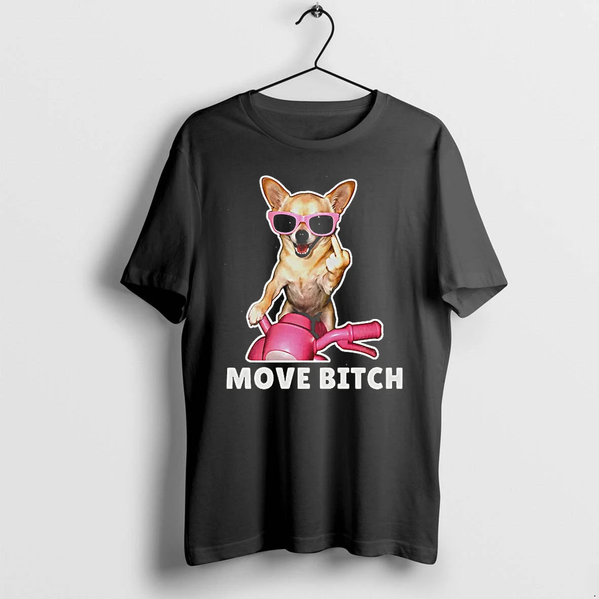 Officials Chihuahua On Scooter Midde Finger Move Bitch T Shirt Sweater