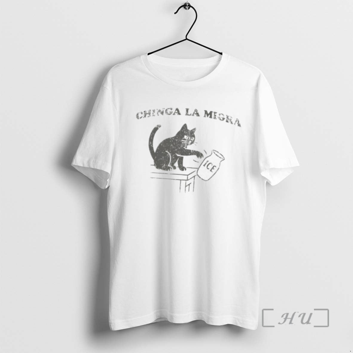 Officials Chinga La Migra Ice Black Cat Tee Sweater