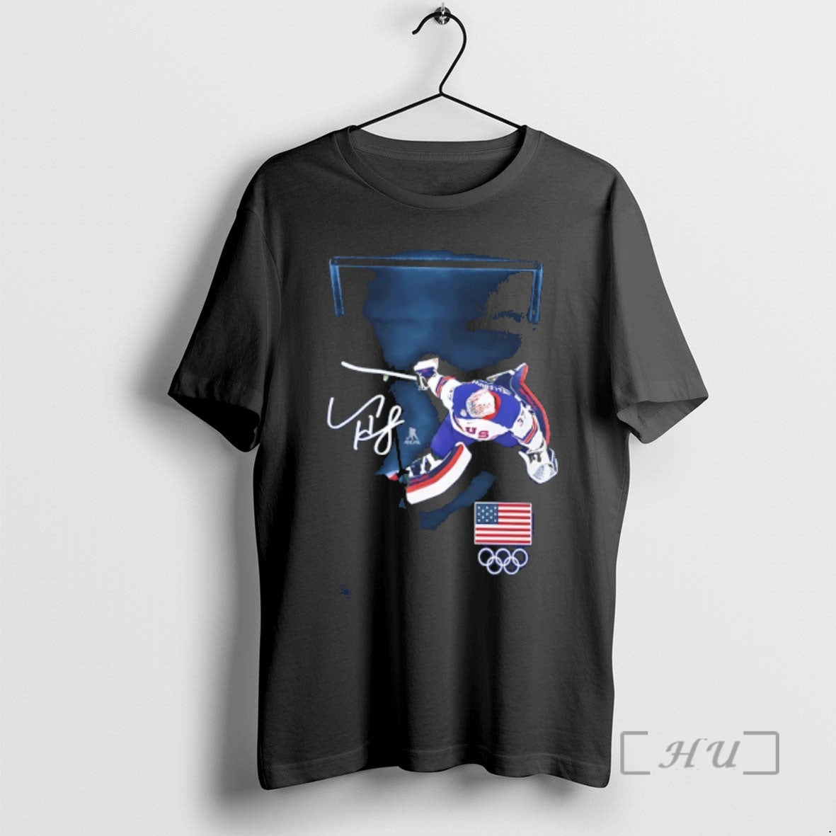 Officials Connor Hellebuyck Usa Hockey Gold Medal Save Autographed Unisex