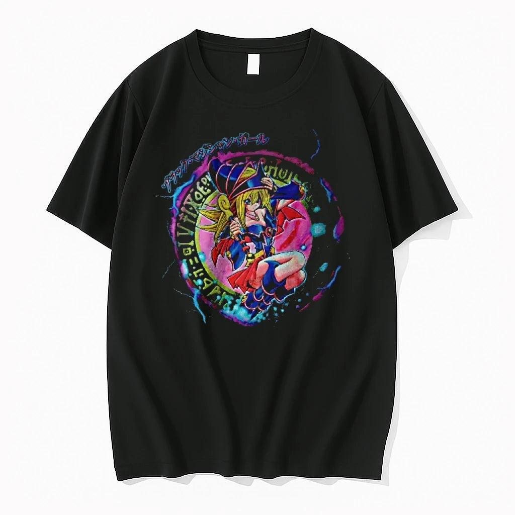 Officials Dark Magician Girl Anime Spellcaster Holding Wand Magic Circle Youth T Shirt Sweater