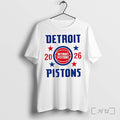 Officials Detroit Pistons Nba 2026 Team Star Logo Unisex