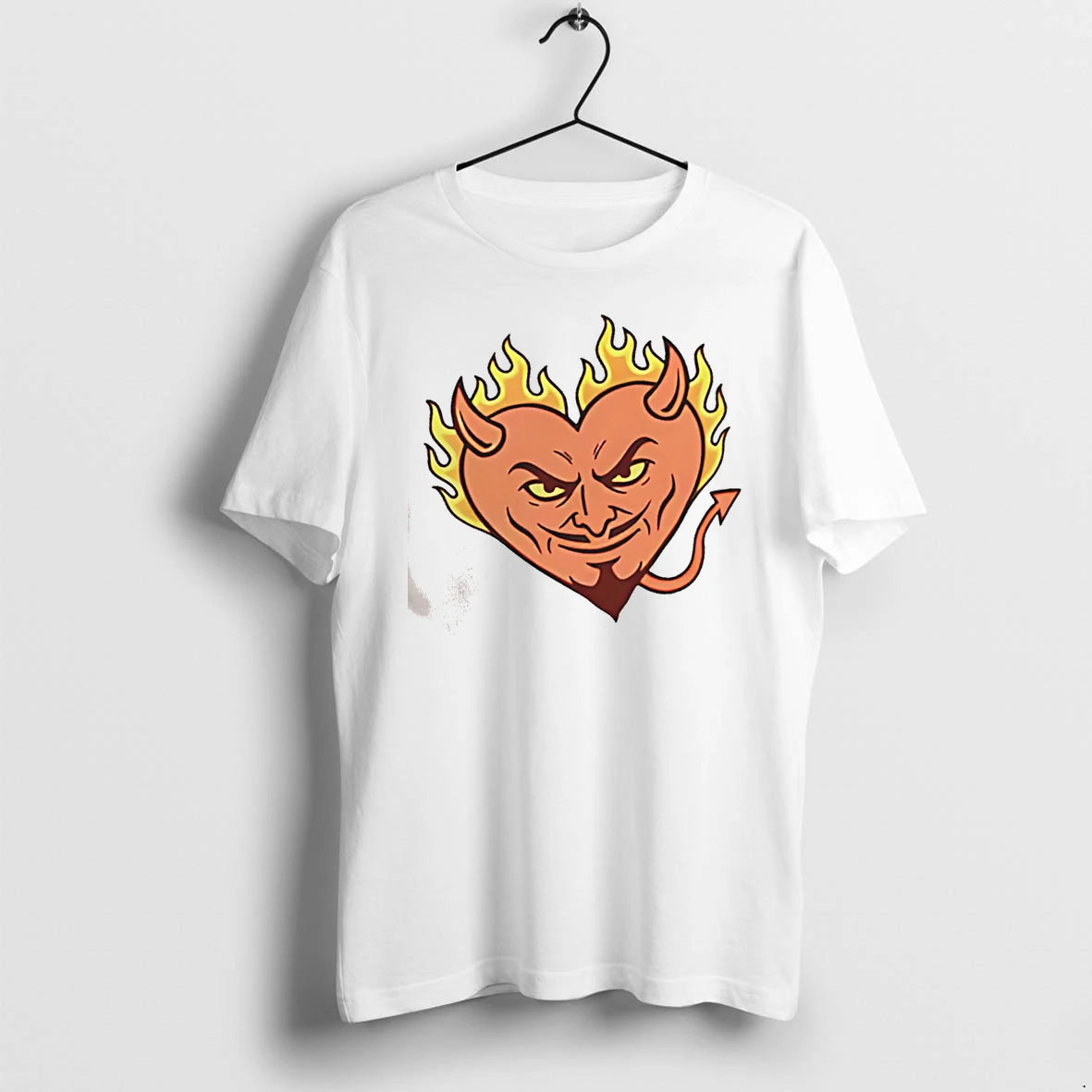 Officials Devil Heart Flame Character Icon T Shirt Sweater