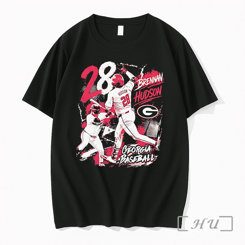 Officials Georgia Bulldogs Brenna Hudson Number 28 Player Collage Tee Unisex