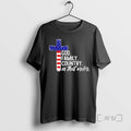 Officials God Family Country In That Order America Flag Faith Cross Tee Sweater