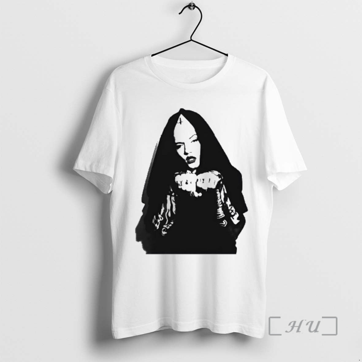 Officials Gothic Nun Portrait With Cross Symbol Graphic Unisex