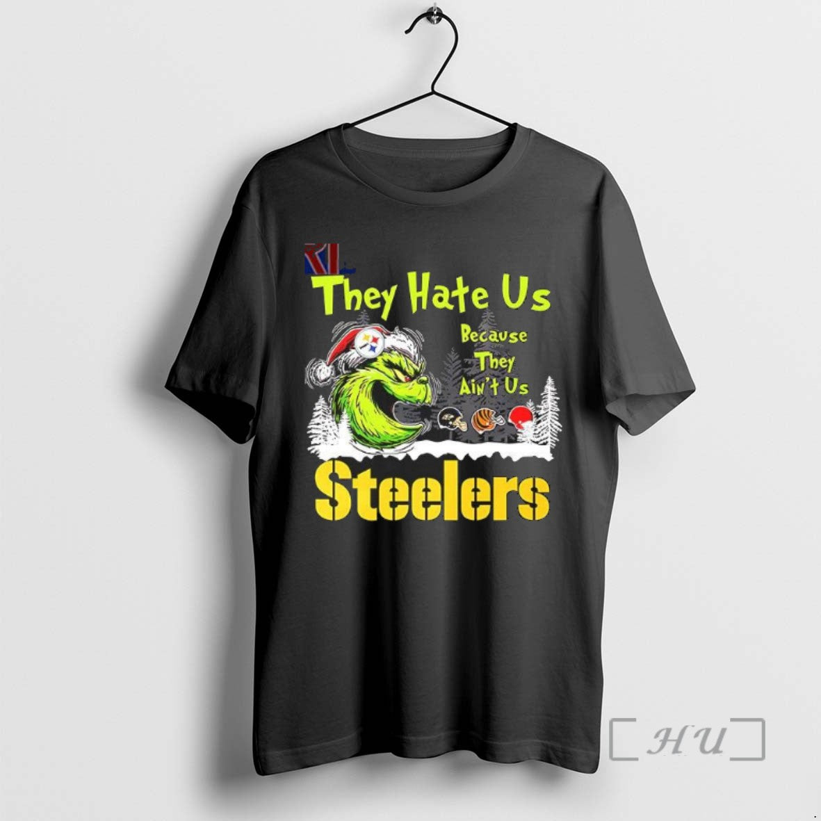 Officials Grinch Pac Man They Hate Us Because They Aint Us Steelers Tee Sweater
