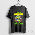 Officials Grinch I Work At Dollar General Logo Its Fine Everything Is Fine Tee Sweater