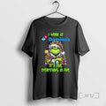 Officials Grinch I Work At Dominos Pizza Logo Its Fine Everything Is Fine Tee Sweater
