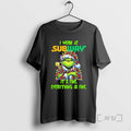 Officials Grinch I Work At Subway Logo Its Fine Everything Is Fine Tee Sweater