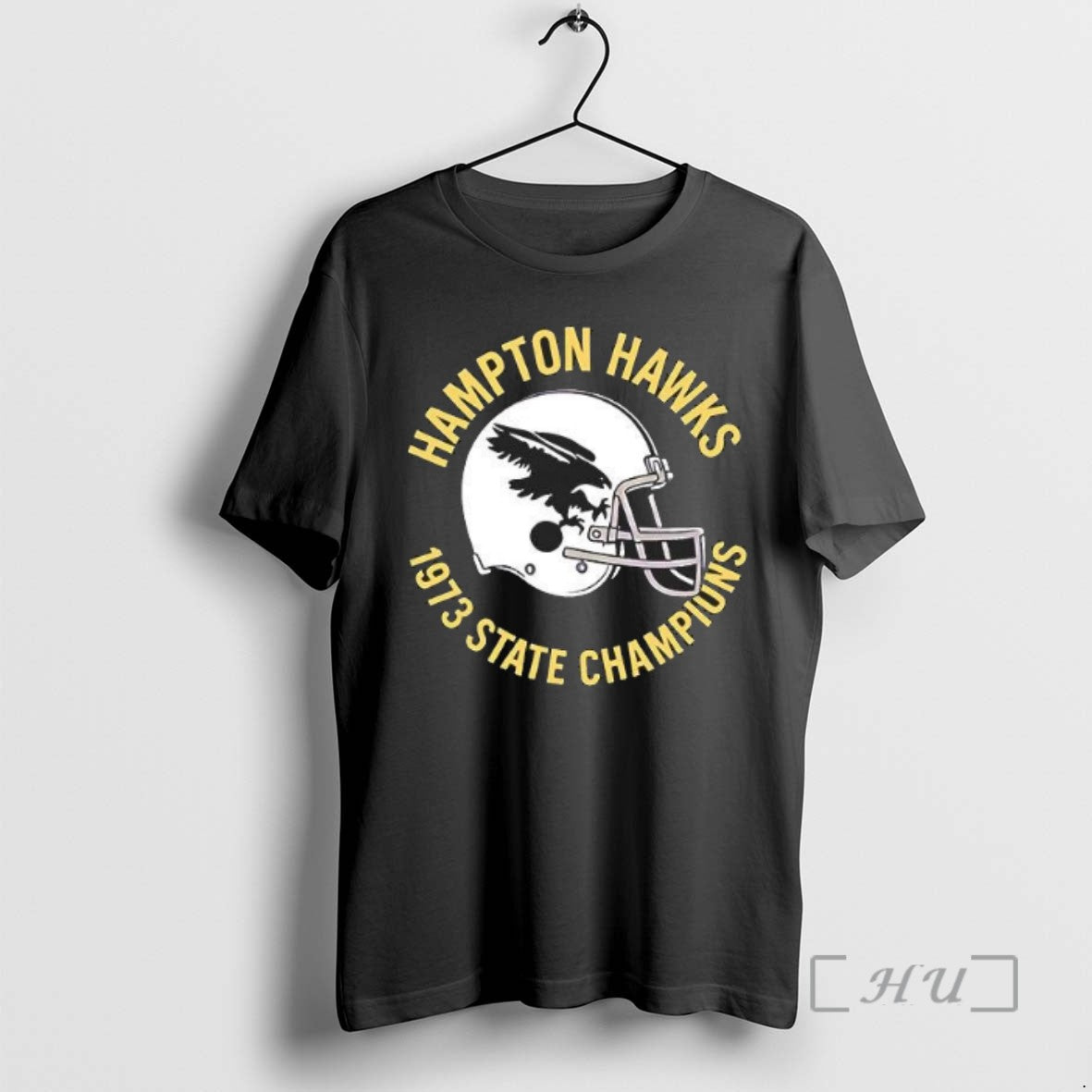 Officials Hampton Hawks 1973 State Champions Helmet Shirts Sweater