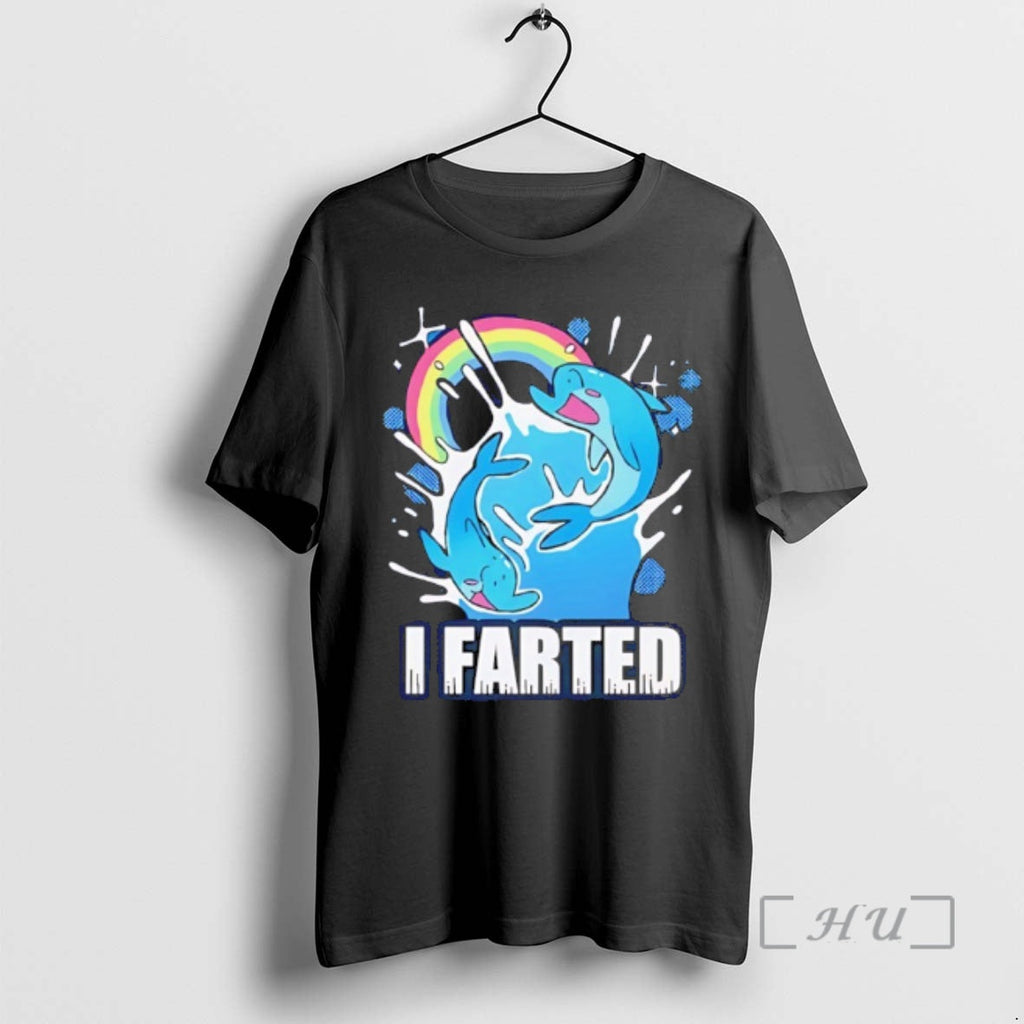 Officials I Farted Dolphin Rainbow Cartoon Unisex