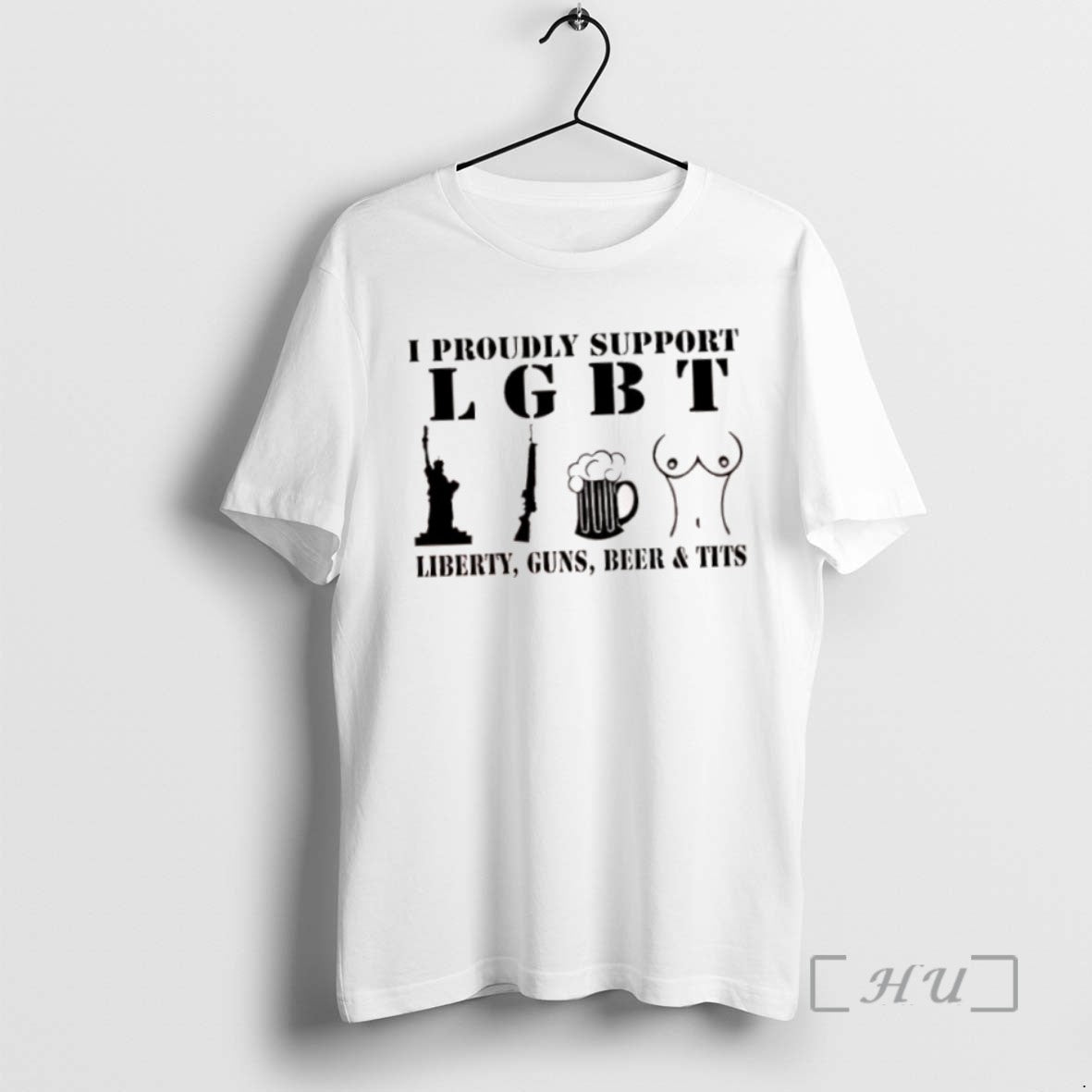 Officials I Proudly Support Lgbt Liberty Guns Beer Tits Shirts Sweater