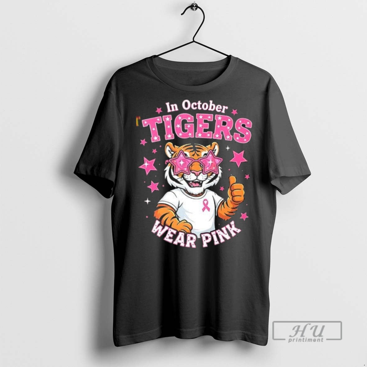 Officials In October Tigers Wear Pink Breast Cancer Awareness School Spirit T Shirts Sweatshirt Hoodies