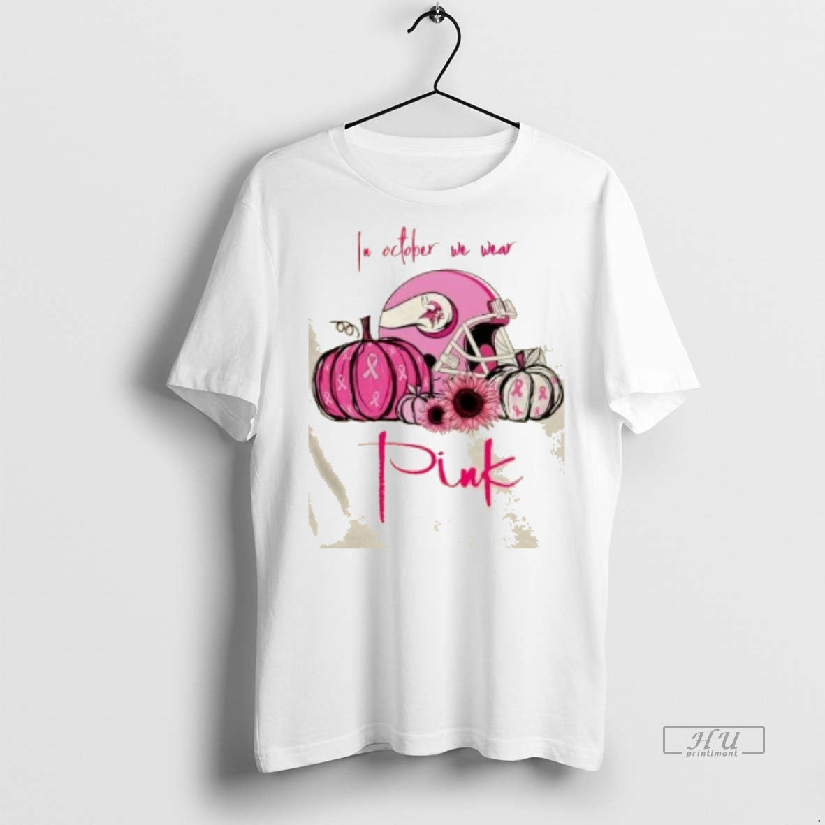 Officials In October We Wear Pink Minnesota Vikings Football Helmet Tee Shirt Sweater