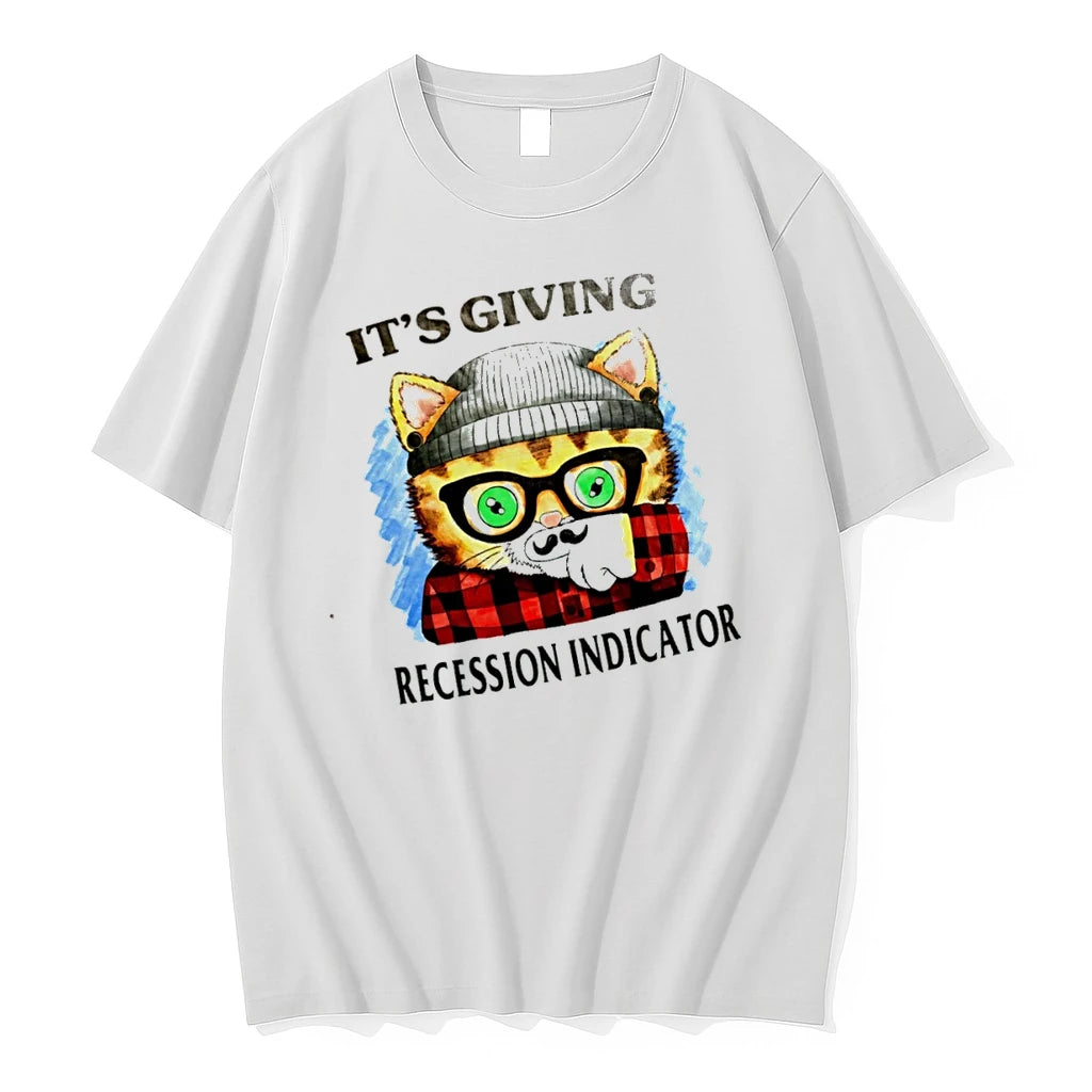 Officials Its Giving Recession Indicator Hipster Cat T Shirt Sweater