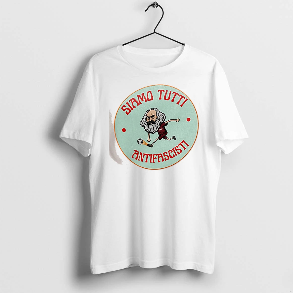 Officials Karl Marx Siamo Tutti Antifascisti Cartoon T Shirt Sweater