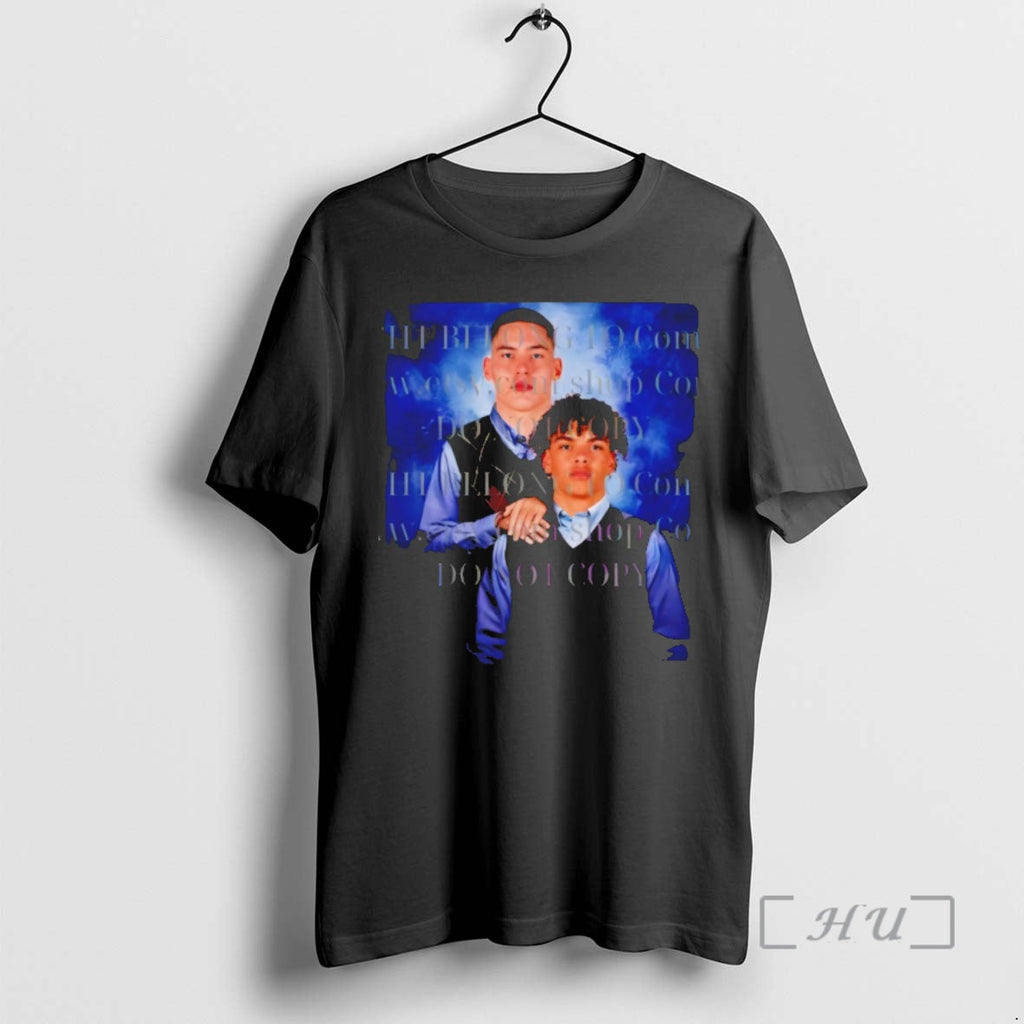 Officials Keaton Wagler And David Mirkovic Illinois Fighting Illini Basketball Step Brothers Premium T Shirts