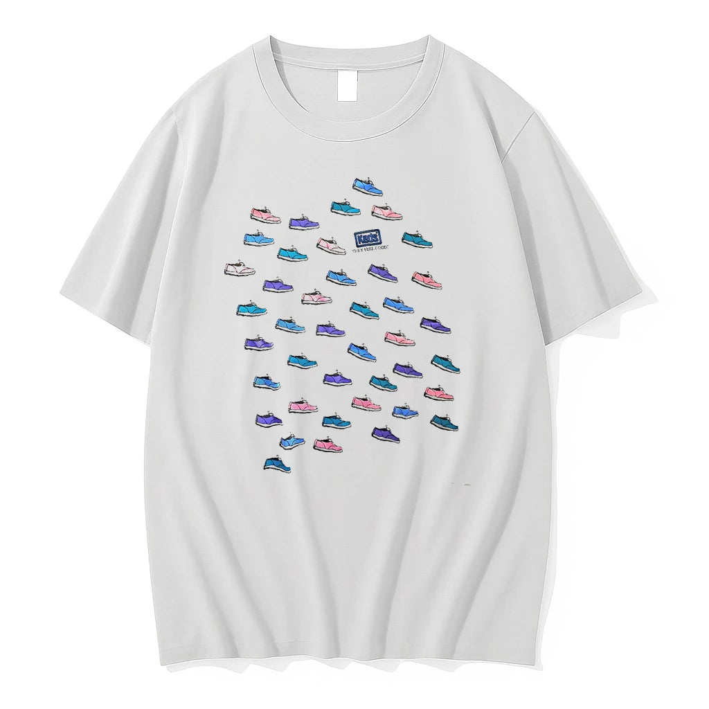 Officials Keds They Feel Good Shoes Pattern Print T Shirt Sweater