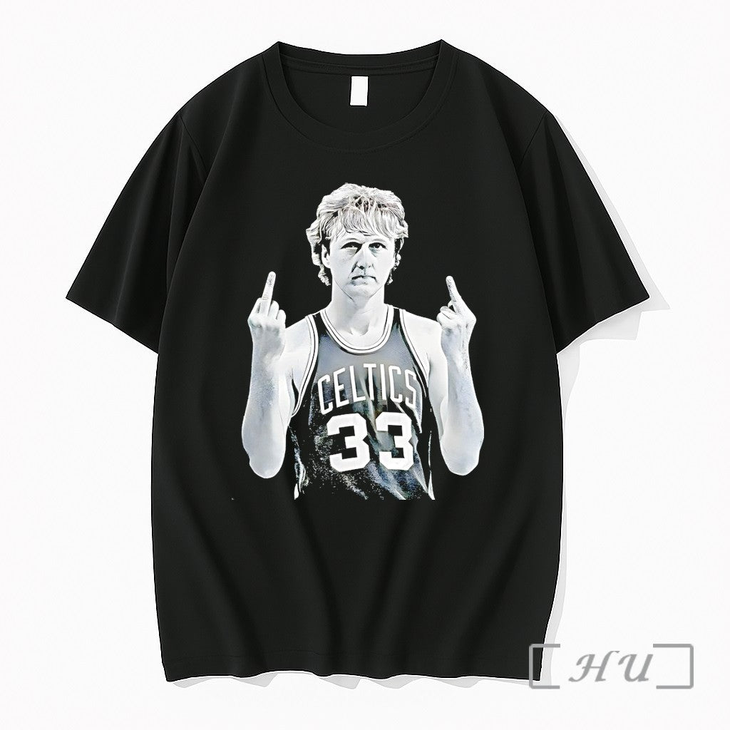 Officials Larry Bird Middle Finger Graphic Basketball Legend Unisex