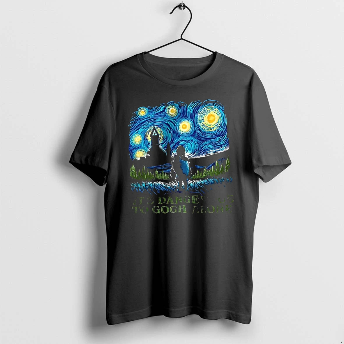 Officials Link Its Dangerous To Gogh Alone Swirling Starry Night Hyrule Castle T Shirt Sweater