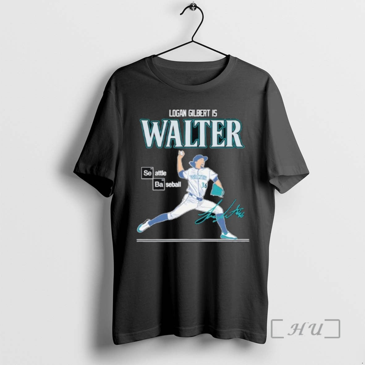 Officials Logan Gilbert Seattle Mariners Is Walter Baseball Mlb Signature Tee Sweater