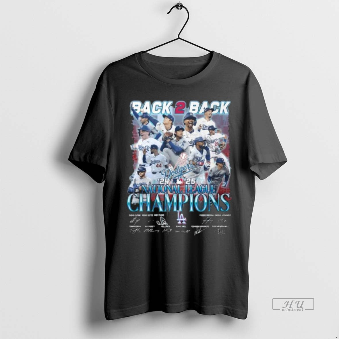 Officials Los Angeles Dodgers Back 2 Back 2024 2025 National League Champions Signature T Shirts